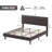 Mandipa Faux Leather Upholstered Bed with Diamond Tufted Headboard-779922905-779922910