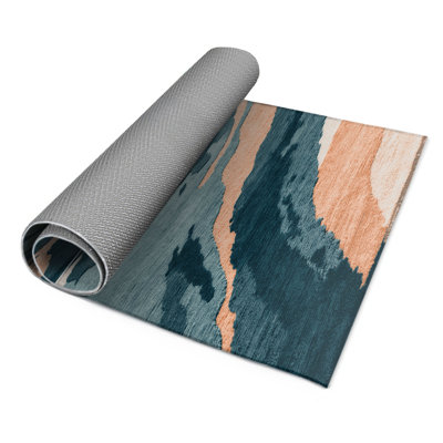 Tapis intérieur et extérieur gris Watercolor