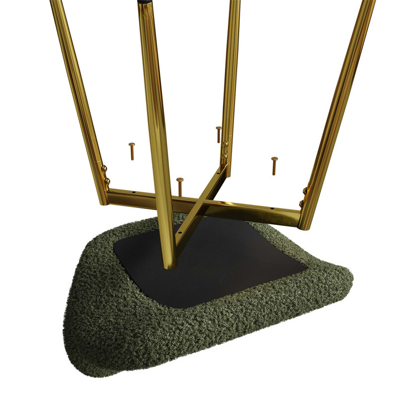 Ensemble de 2 chaises de salle à manger modernes et minimalistes avec pieds en métal robustes et dossier confortable, Vert