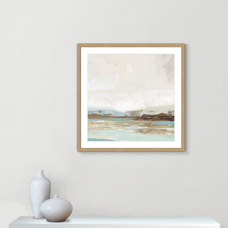 «Vibrance of Blue Print» par Allison Pearce, Naturel, H 27,5 po x l 27,5 po
