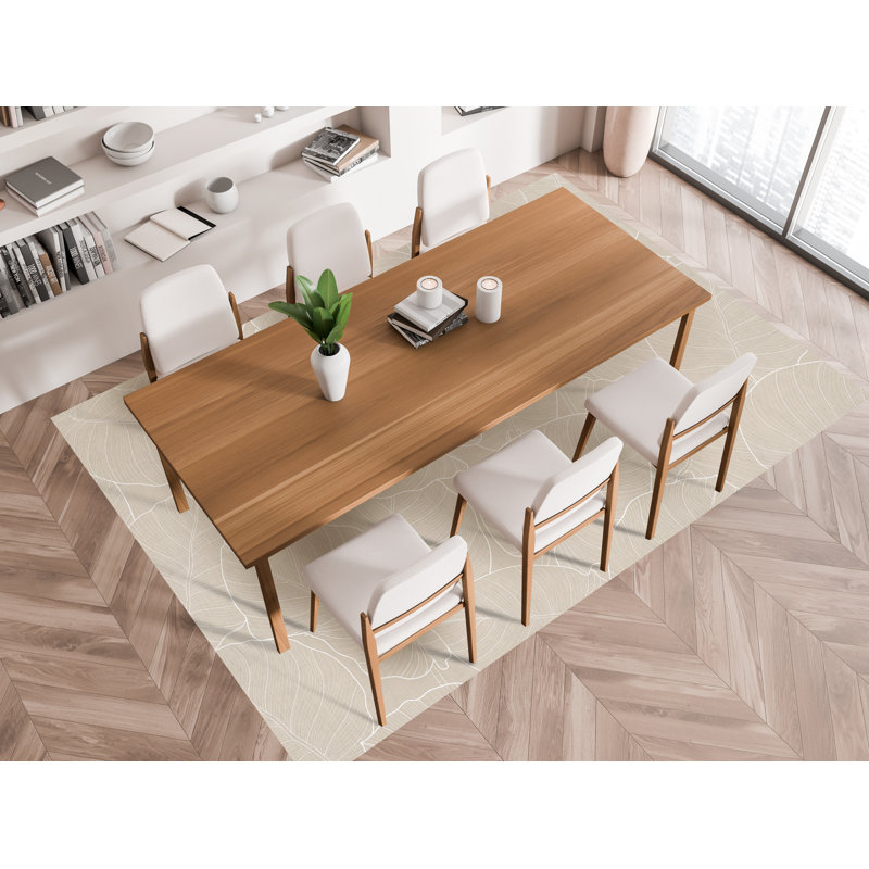Alsiha Vinyl Machine Printed Area Rug, Rectangle 4'4.4" x 6'6.7"