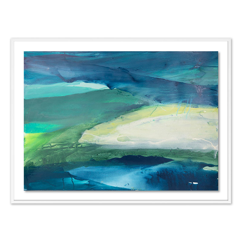 Ocean Water IV Print by Kim Whiteside, White, 45" H x 60" W x 2.5" D