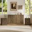 Ensemble 3 pièces commode 7 tiroirs et table de chevet 2 tiroirs