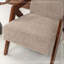 Fauteuil d'appoint Mid-Century moderne avec structure en bois, fauteuil de lecture rembourré avec tissu en lin doux, fauteuil d'appoint pour le salon, la chambre à coucher, facile à assembler-781293876
