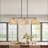 3-Light Modern Farmhouse Black Finish Drum Chandelier With Rattan Woven Shade