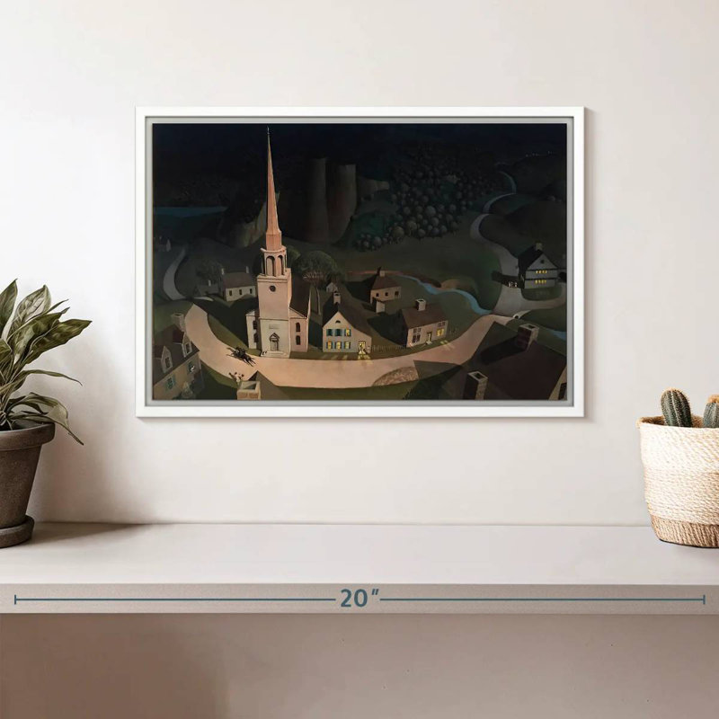 Tour de minuit de Paul Revere, Cadre flottant blanc, 37 po x 25 po