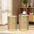 Arvil Golden Round Metal End Table(set of 2)