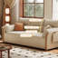 Canapé-lit en suède beige Causeuse-129743132