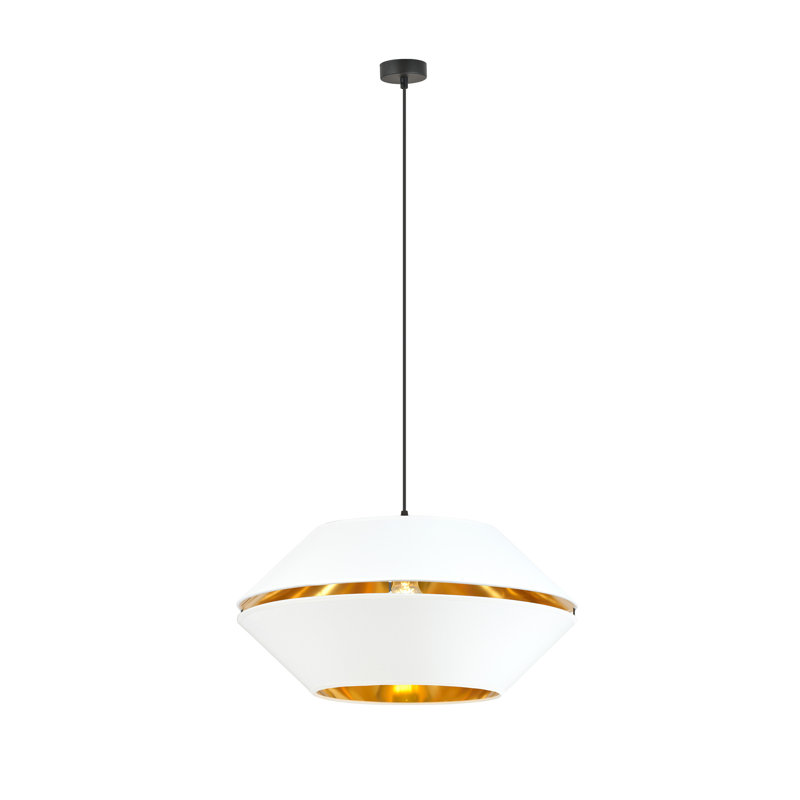 Adreian 1 - Light Steel Unique/Statement Pendant, White/Gold