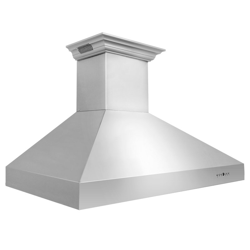 36" Crown Sound 700 CFM Ducted Wall Mount Range Hood in Stainless Steel with Wi-Fi, 48"
