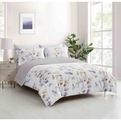 Ensemble de housse de couette réversible en microfibre 3 pièces Deuno