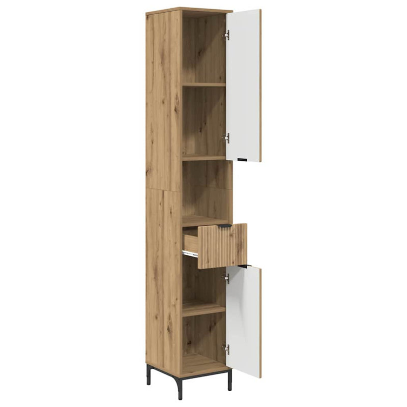 Freestanding Standard Bathroom Storage, Artisan Oak