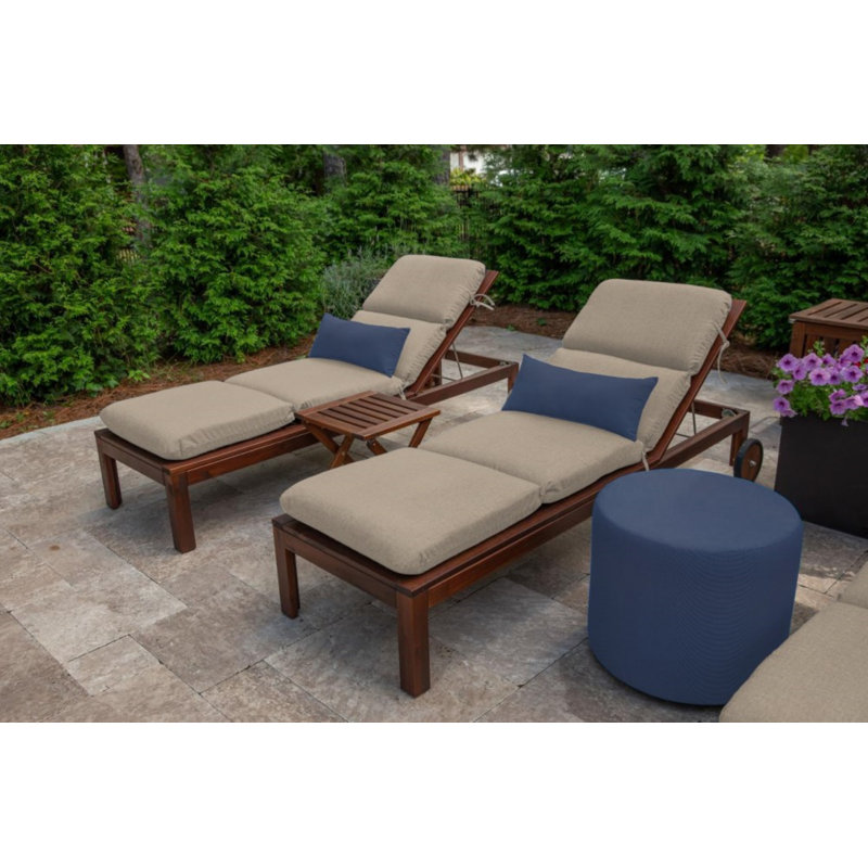 Sunbrella® Outdoor Reversible Throw Pillow, Canvas Navy, 5.5" H x 20" W