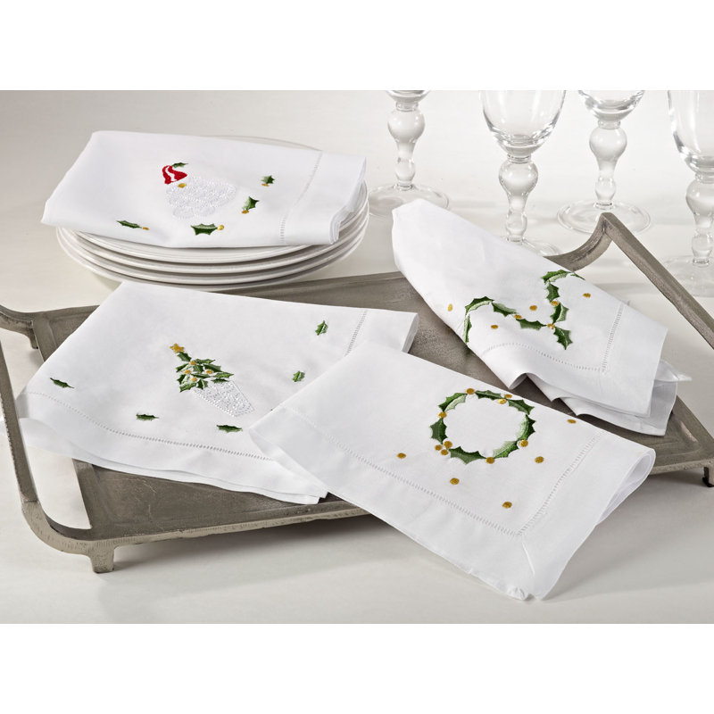 Linen Embroidered Rectangle Napkin
