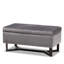 90.2cm Wide Velvet Rectangle Solid Colour Standard Ottoman with Storage-602139345