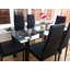 Althee Glass Top Metal Base Dining Table