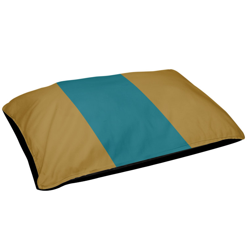 Coussin pour chien Auburn, Très grand (l 50 po x P 40 po x H 7 po), Doré / Sarcelle