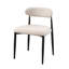 Ensemble charmant de chaises d'appoint en tissu et métal pour espaces élégants