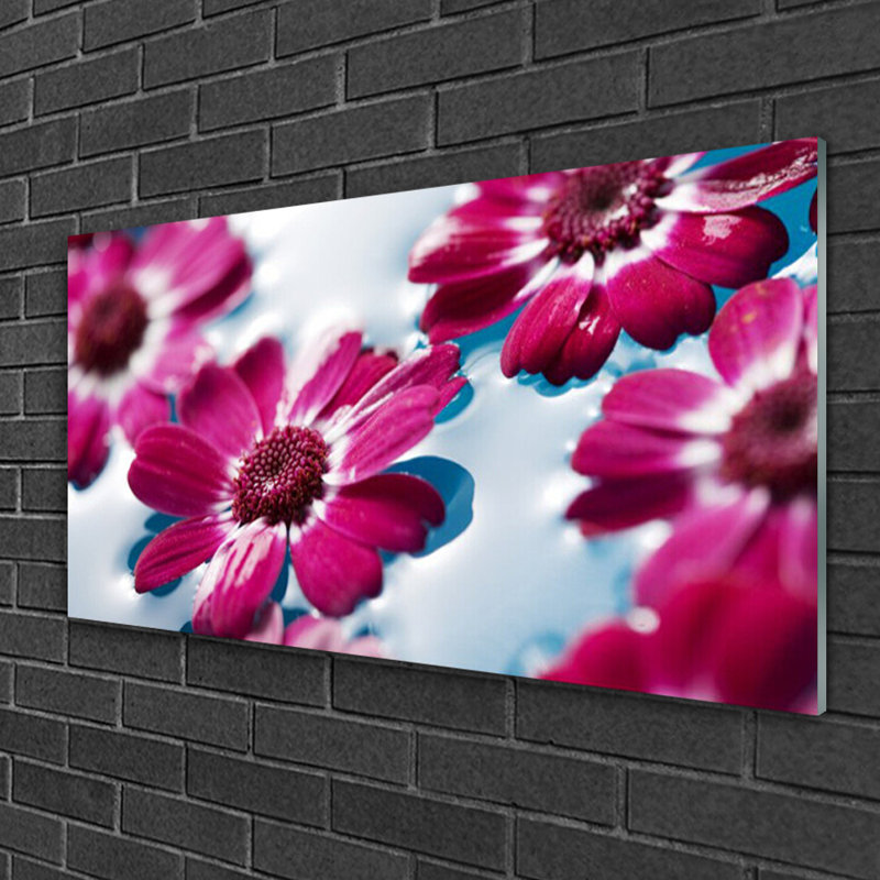Flowers Floral - Unframed Photograph on Glass