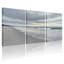 Nautique et plage, océan, vagues, ciel, plage, nuages, sable, eau, horizon, ensemble de 3 impressions sur toile-873079607