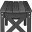 Banc d'extérieur en plastique de 600 lb avec patins réglables et finition en bois d'aspect bois pour terrasse de 44,5 po avec assise confortable et surfaces inégales
