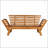 Outdoor Adjustable Patio Wooden Daybed Sofa Chaise Lounge With Comfortable Cushions For Small Spaces