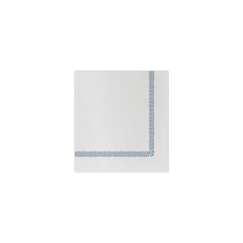Serviettes à cocktail Furniture, Blanc / bleu