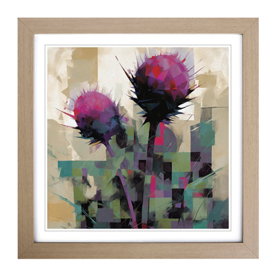 Thistle Suprematism - Framed Print