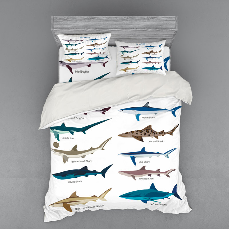 Coastal Duvet Cover, Queen Duvet Cover + 3 Additional Pieces