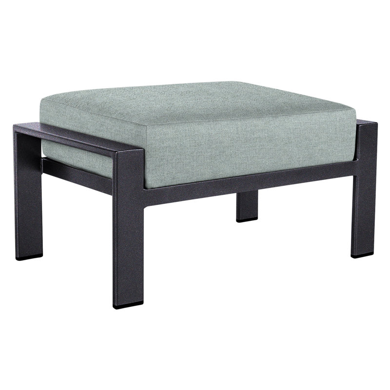Studio Outdoor Ottoman, Graphite, Flagship Stone Sunbrella®