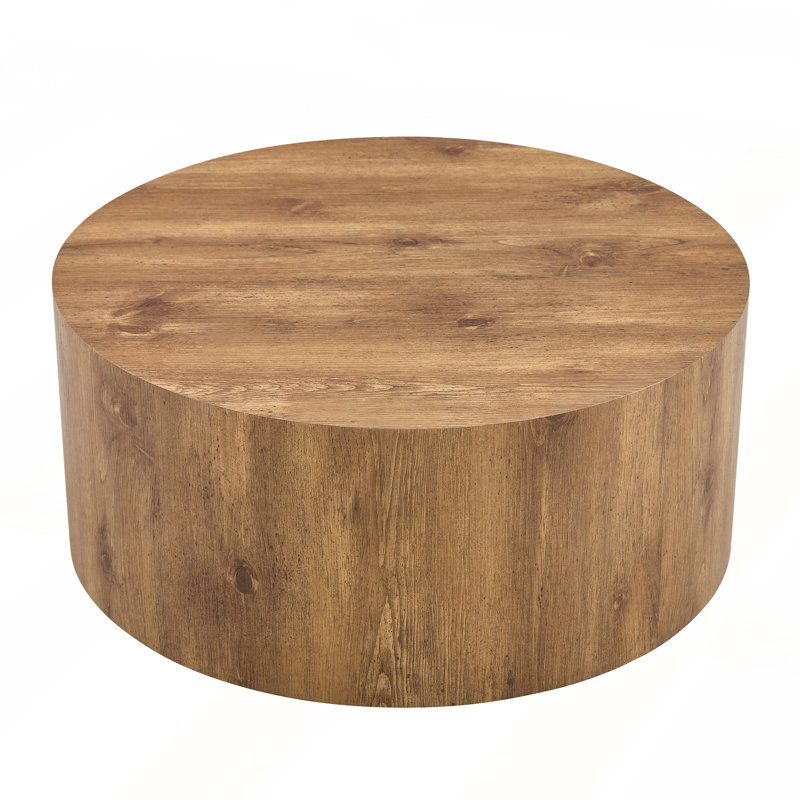 Table cylindrique polyvalente avec motif à motifs pour des utilisations multiples pour le café, la salle à manger et les espaces de travail.