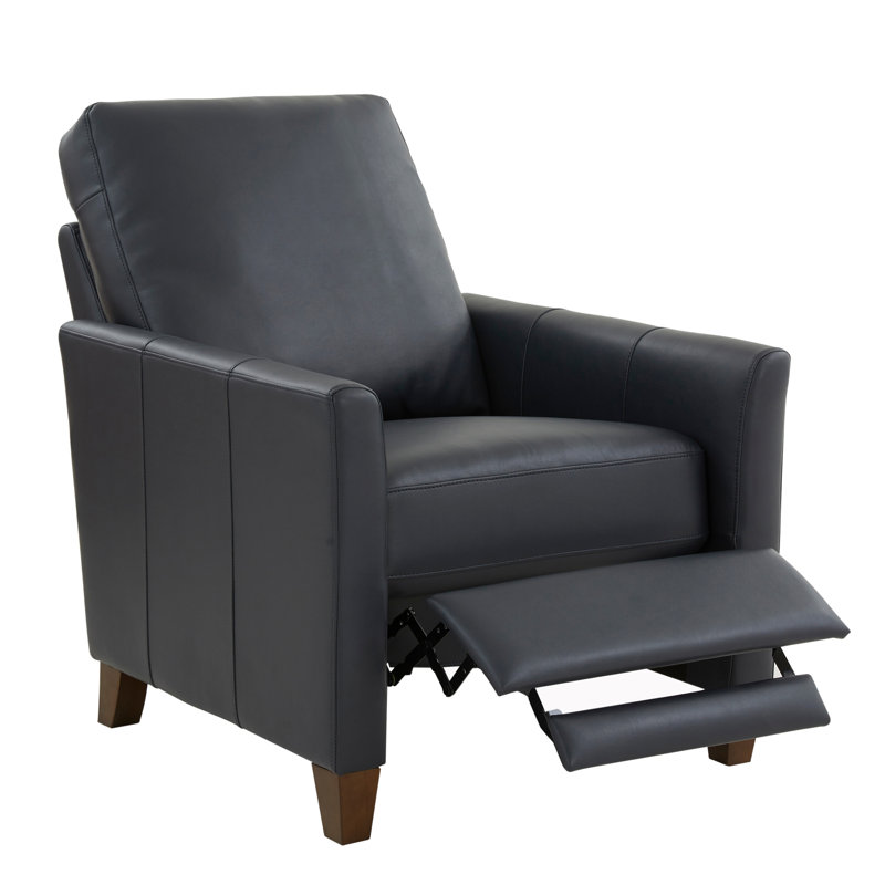 Fauteuil inclinable moderne en similicuir Pablo, Bleu