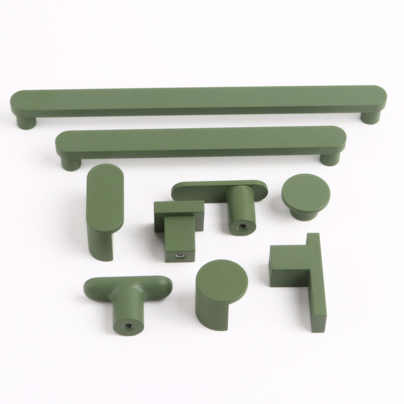 1.75" Oval Knob, Olive (Green)