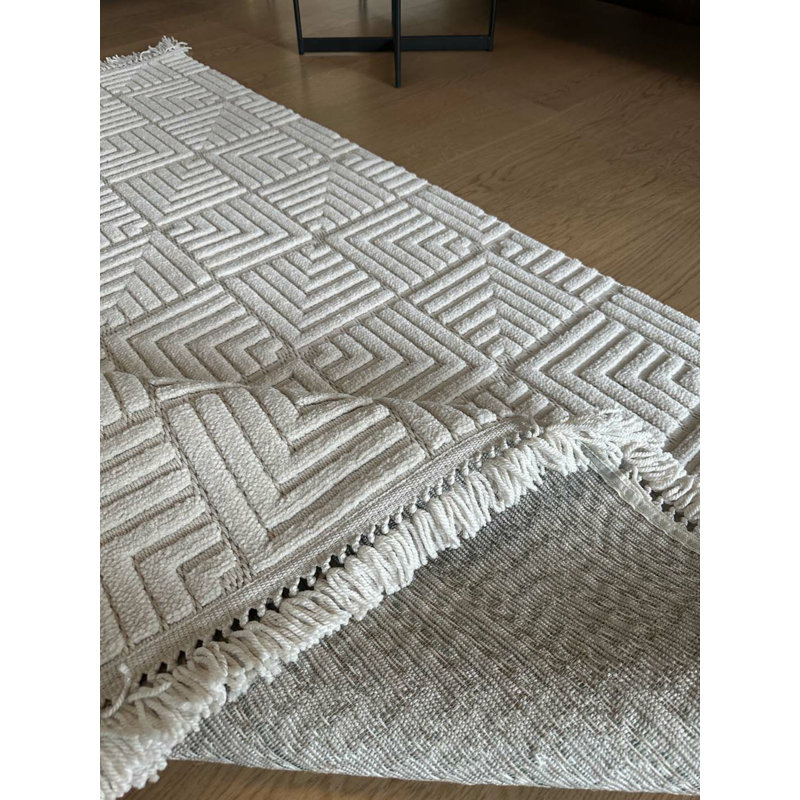 Tapis Tilina avec envers antidérapant, Carré 3 pi 11 po