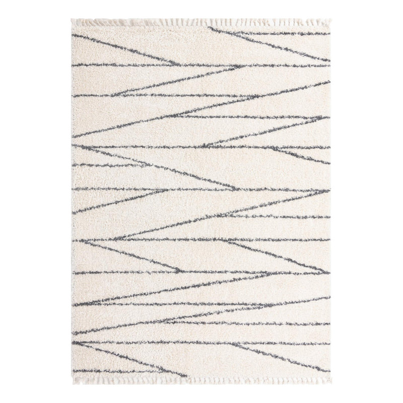 Abrahams Striped Indoor Rug, Rectangle 9' x 12'