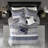 7 Piece Navy King Comforter - With Stripe Design & Decorative Pillows Classy Comforter, Shams Machine Washable-116011701