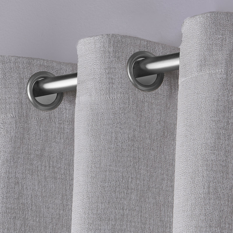 Champlain Room Darkening Curtain Pair, 52"W x 84"L, Silver