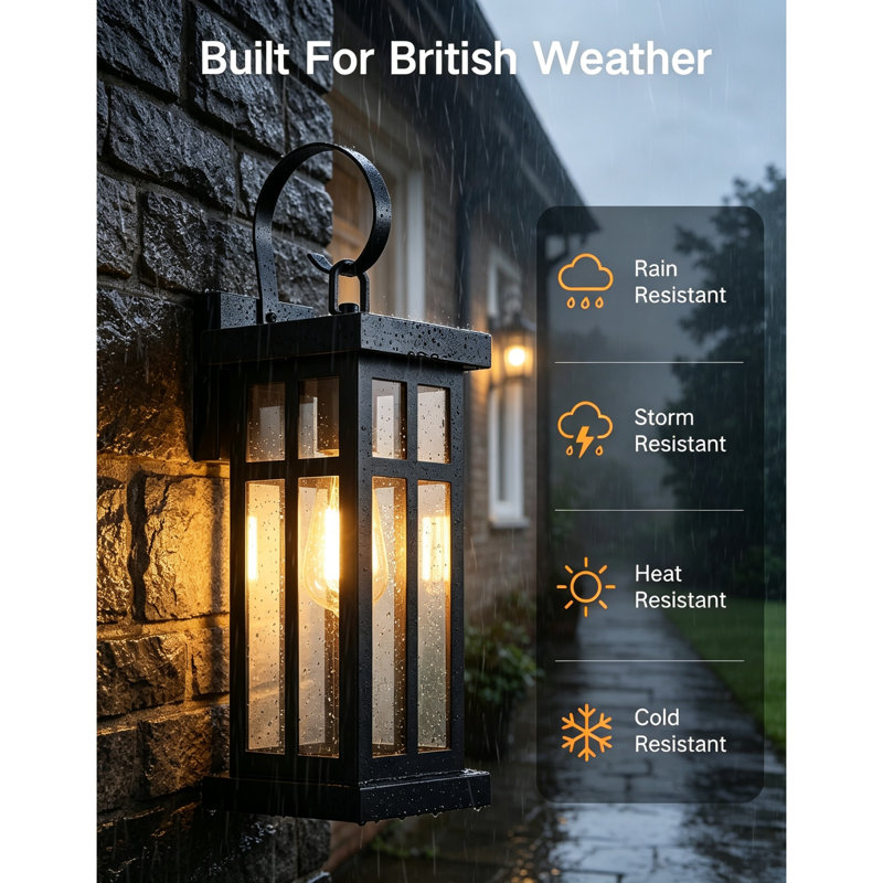 Black Outdoor Sconce