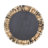 Gray Teak Wood Wall Mirror with Coiled Frame