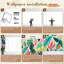 Peler et coller le papier peint adhésif tropical, jungle exotique moderne, collage, art mural contemporain sans soudure, adhésif et amovible