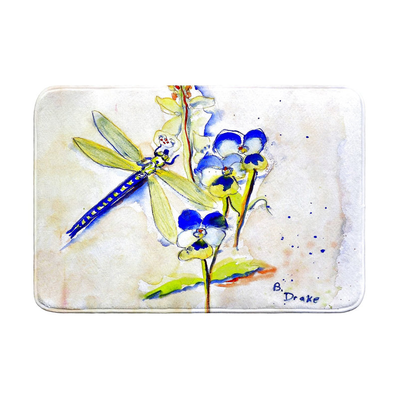 Blue DragonFly Bath Mat