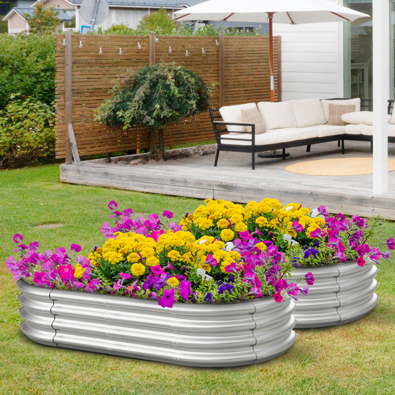 Lit de jardin en métal, H 12 po x l 48 po x P 24 po, 2