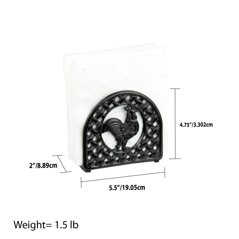 Iron Napkin Holder, Black