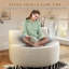 Fauteuil d'appoint rond surdimensionné et sans dossier-369695287