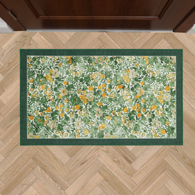 Laura Ashley Loveston Machine Washable Imagine Printed Chenille Rugs 1-Piece