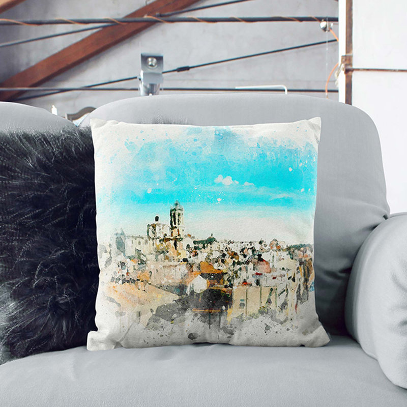 Abstract Square Cushion, 40cm H x 40cm W x 15cm D