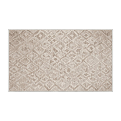 Tapis beige lavable à la machine