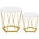 Verjean Round Nesting Tables White Coffee End Tables