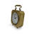 Roman Numeral Metal Mechanical Tabletop Clock in Gold