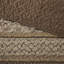 Couvre-lit réversible 5 pièces - très grand brun / or, feuille, rayures et motifs, 2 taies décoratives et coussins décoratifs, facile d'entretien